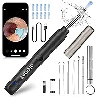 Ear Wax Removal Tool Camera, Ear Cleaner with Camera, Ear Cleaning Kit 1296P HD Ear Scope, 6 LED Lights and 10 Ear Picks, Earwax Removal with Otoscope to Earify Earwax for iOS and Android