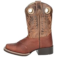 Smoky Mountain Youth Luke Square Toe Western Cowboy Boots Brown, 4M