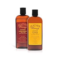 Complete Leather Care Kit Including 8 oz Cleaner and 8 oz Conditioner for use on Leather Apparel, Furniture, Auto Interiors, Shoes, Bags and Accessories
