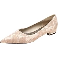 Womens Slip On Lace Wedding Shoes Daily Flats Pointed Toe Dress Party Prom