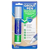 Grout Pen Tile Paint Marker: Waterproof Grout Paint, Tile Grout Colorant and Sealer Pen - Winter Grey, Wide 15mm Tip (20mL)