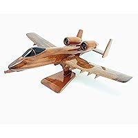 A10 Warthog Replica Mahogany Wood Model Airplane