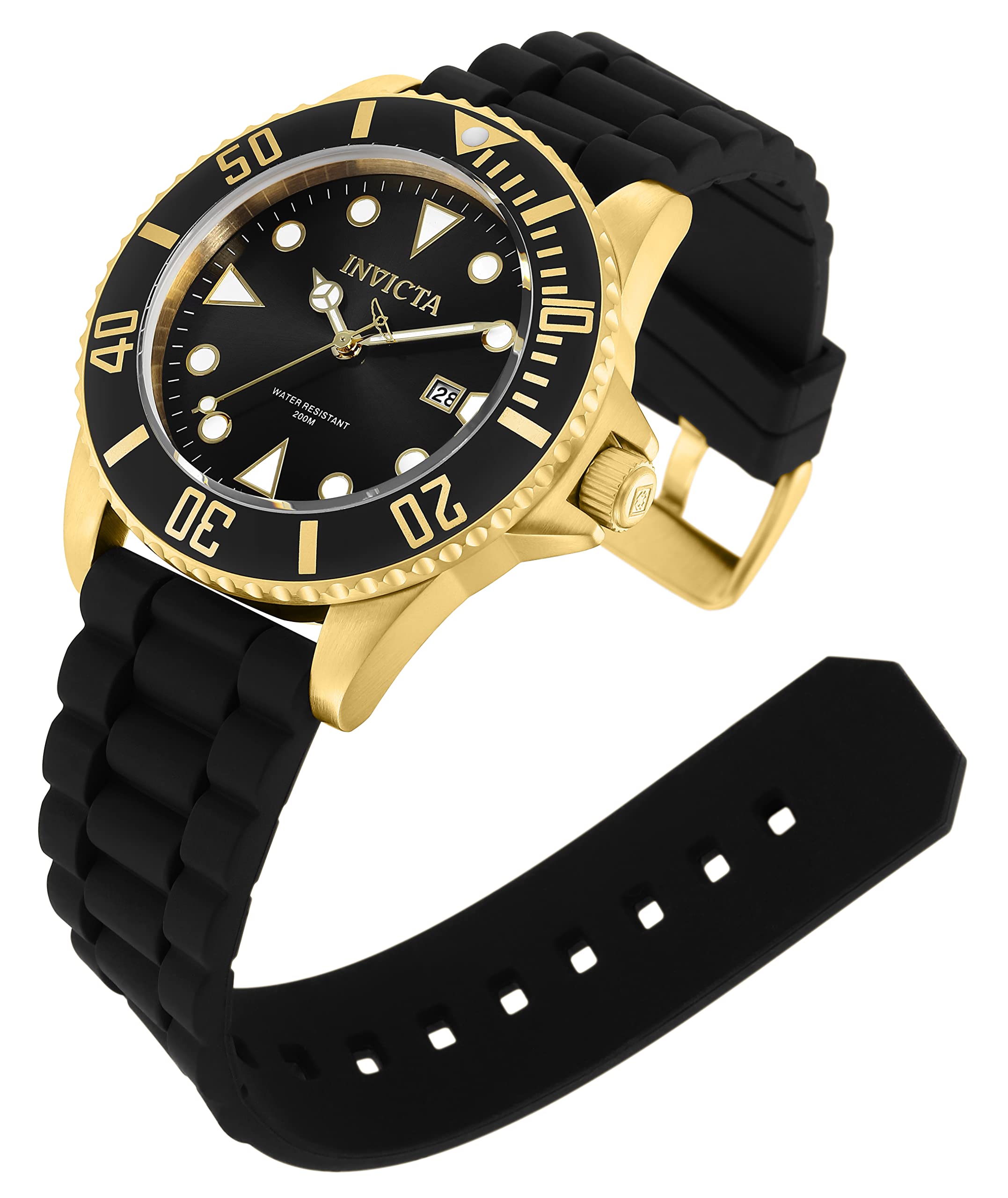Invicta Men's 90303 Pro Diver Analog Display Quartz Black Watch