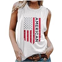 Women's Fashion Tank Tops Casual Loose T Shirts Round Neck Sleeveless Tops Printed Basic Vest Blouse