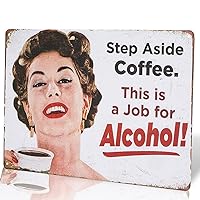 dingleiever- Step Aside Coffee Vintage Retro Tin Sign Funny Humour 50's Girls Metal Poster
