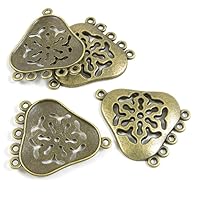 15 PCS Earring Backs And Findings Ancient Antique Bronze Fashion Jewelry Making Crafting Charms Findings Bulk for Bracelet Necklace Pendant A00012 Earring Connector Joiner