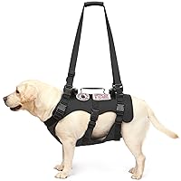 NOYAL Dog Lift Harness Pet Support Rehabilitation Sling Lift Adjustable Padded Breathable Straps for Old, Disabled, Joint Injuries, Arthritis, Loss of Stability Dogs Black