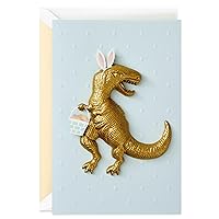 Hallmark Signature Easter Card for Kids (Easter Bunny T-Rex Dinosaur)