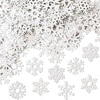 200 Pcs Wooden Christmas Snowflakes Wood Snowflake Slices Cutouts Wooden Christmas Ornaments Decorations Wooden Holiday Embellishments Snowflake Craft 3.5cm