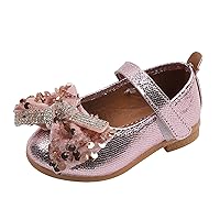 Summer and Autumn Fashion Girls Casual Shoes Solid Color Bow Rhinestones Sequins Shiny Flat Cute Shoes for Girls