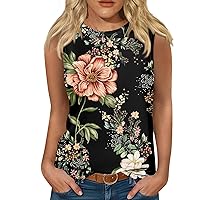 Spring Summer Workout Tank Tops for Women 2024 Sleeveless Plus Size Oversized Blouses Shirts Beach Clothes for Women