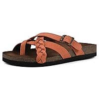WHITE MOUNTAIN Women's Harrington Signature Comfort Molded Braided Strappy Footbed Sandal