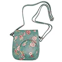 Camera Carrying Bag, Adjustable Shoulder Strap Camera Case PU Leather Soft Interior for Mini 12 (Small Floral)