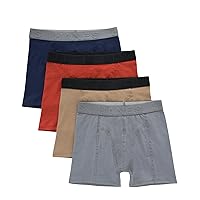 Hanes Boys Explorer Boys Boxer Briefs Pack, Moisture-Wicking Boys' Underwear, 4-Pack, Olive/Purple