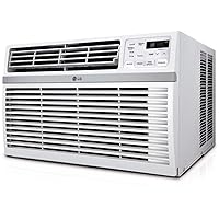 LG 12,000 BTU Window Air Conditioner, 115V, Cools 550 Sq.Ft. for Bedroom, Living Room, Apartment, Quiet Operation, Electronic Control with Remote, 3 Cooling & Fan Speeds, Auto Restart, White