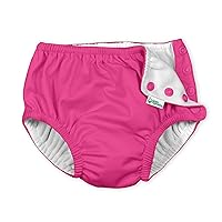 i Play. Baby Toddler Ultimate Reusable Snap Swim Diaper, Hot Pink Snap, 4T