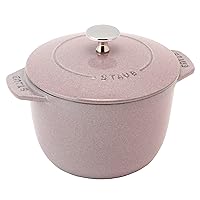 Staub La Cocotte de GOHAN 40508-854 Chiffon Rose M 6.3 inches (16 cm) Rice Pot, 2 Pieces, Cast Iron Pot, Rice Cooker (Genuine Japanese Product with Serial Number)