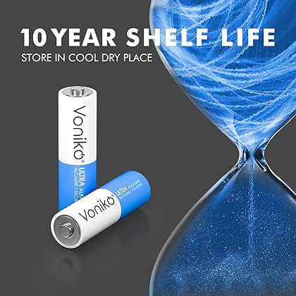 Voniko - Premium Grade AA Batteries - (12 Pack) - Alkaline Double A Battery - Ultra Long-Lasting, Leakproof 1.5v Batteries - 10-Year Shelf Life