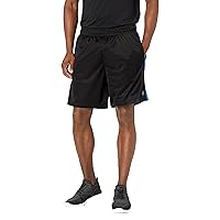 Southpole Men's Athletic Gym Mesh Shorts with Pockets, Lightweight, Quick Dry, Breathable, Black Royal, X-Large
