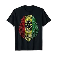 Lion Juneteenth Cool Black History African American Flag T-Shirt