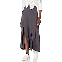 Star Vixen Women's Petite Modest Soft Knit Pull-on Midi-Length Skirt