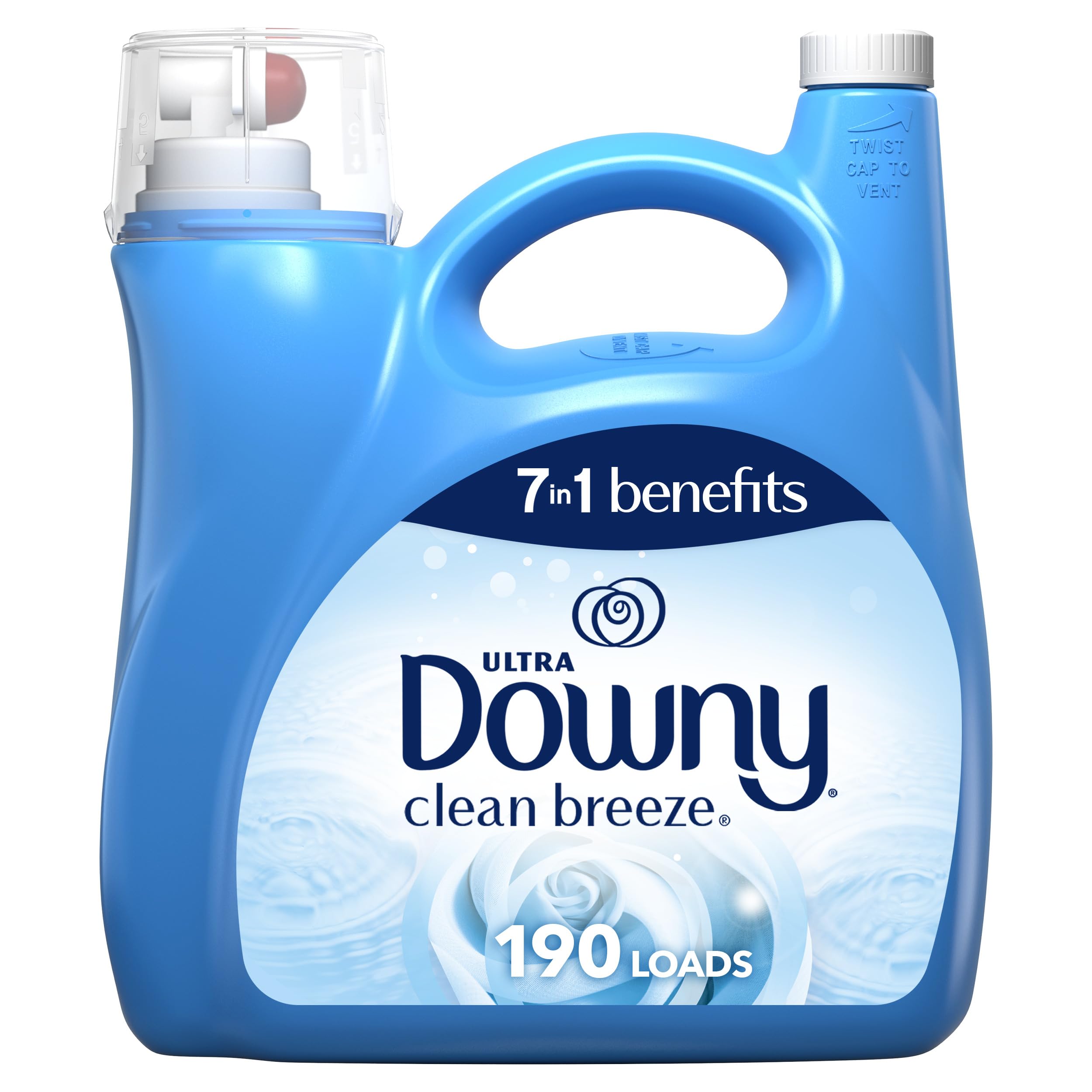 Downy Clean Breeze Liquid Fabric Conditioner (Fabric Softener), 140 fl oz, 190 loads