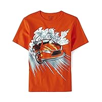 Boys' Assorted Everyday Short Sleeve Graphic T-Shirts, Red Racecar, X-Large