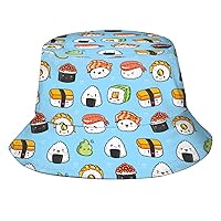 Kawaii Sushi Bucket Hat - Funny Japanese Style Summer Sun Hat for Men and Women