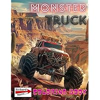 Monster Truck Coloring Book: 35 Unique Drawings of Various Monster Trucks. Coloring Pages With Varying Levels of Difficulty for Children and Adults