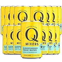 Q Mixers Elderflower Tonic Water Premium Cocktail Mixer Made with Real Ingredients 7.5oz Can | 15 PACK