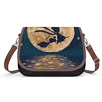 Crossbody Bag Women Little Witch Shoulder Bag Messenger Bag Leather Handbag Purse Wallet For Girls 31x22x11cm