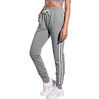 SPECIALMAGIC Women's Jogger Pants Athletic 2-Stripe Drawstring Sweatpants Pockets Workout Track Pants Loungewear