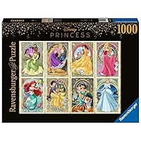 Ravensburger Disney Art Nouveau Princesses 1000 Piece Jigsaw Puzzle for Adults - 16504 - Every Piece is Unique, Softclick Technology Means Pieces Fit Together Perfectly