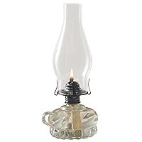 Lamplight 12-inch Chamber Oil Lamp Clear Glass, 110 White