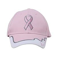 Breast Cancer Pink Ribbon Logo Hat - Hope, Believe