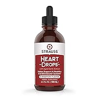 Strauss Naturals Heartdrops, Herbal Heart Supplements with European Mistletoe and Extracts of Aged Garlic, 3.4 fl oz, Cinnamon Flavor