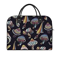 Colorful Mushrooms Large Crossbody Bag Laptop Bags Shoulder Handbags Tote with Strap for Travel Office