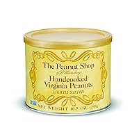 The Peanut Shop of Williamsburg Handcooked Virginia Peanuts, Lightly Salted, 10.5 Ounce (Pack of 12)