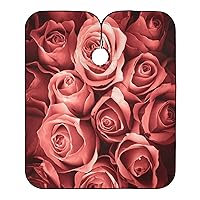 Beautiful Rose Barber Cape for Men Women, Waterproof Haircut Apron Beard Shaving Bib Hair Cutting Cloth 55 x 65 Inch