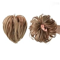 Synthetic Fake Hair Bun Curly Band Hairpiece Wrap Messy Piece Elastic Hairpiece Women's 12H24