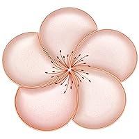 Arita Ware Kouraku Kiln 97907 Plum Flower Petals, Set of 5, Akebono Glaze Silver