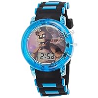 Accutime Five Nights at Freddy's Kids' FNF4046AZ Digital Display Quartz Black Watch