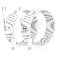 USB C to USB C Cable 10ft 2Pack, iPhone 15 Charger Cord,Long Type C to C Fast Charging Cord for Apple iPhone 15 Por Max Plus/MacBook Air/Pro, iPad Pro 12.9/11, for Samsung Galaxy S23/S22 60W