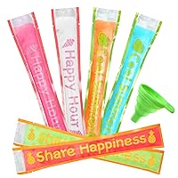 Popsicle Bags 150 Pack, Fun Cute Ice Pop Bags for Kids Adults, 11x2