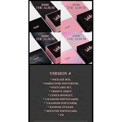 [THE ALBUM] (VERSION #4) Hardcover Photobook + Postcard Set + Credits Sheet  + Lyrics Booklet + Photocard + Postcard + Sticker + Mounted Photocard + CD