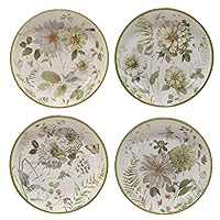 Certified International Green Fields 38 oz. Soup/Pasta Bowls, Set of 4 Assorted Designs