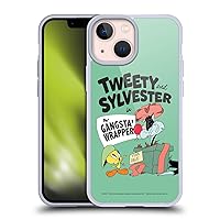 Head Case Designs Officially Licensed Looney Tunes Tweety and Sylvester The Cat Season Soft Gel Case Compatible with Apple iPhone 13 Mini and Compatible with MagSafe Accessories