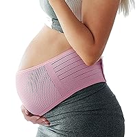 CUSMA Maternity Belt - Adjustable Pregnancy Support Belt for Hip, Pelvic, Lumbar And Lower Back Pain Relief - Back Support Protection,Pink,L