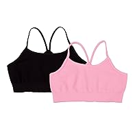 Kurve Girls' Nylon & Spandex Blended Crop Training Bra, UV Protective Fabric UPF 50+ (Made with Love in The USA)