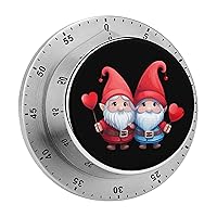 Love Heart Gnome Kitchen Timer Countdown Cooking Timer Reminder Wind Up Timer for Home Study